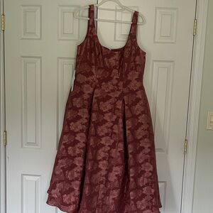 Azazie Vintage Rose Floral Midi Dress